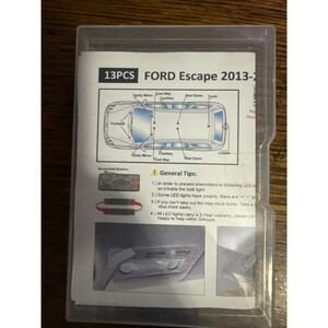 13pcs Interior LED Lights Bulb Kit for Ford Escape 2013-2020